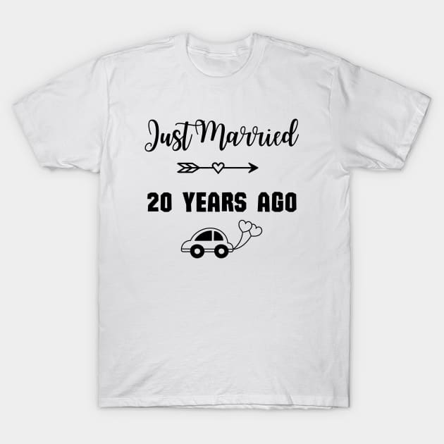 Just Married 20 Years Ago - Wedding anniversary T-Shirt by Rubi16